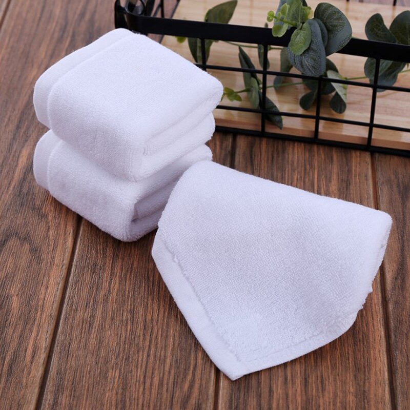 Soft White Cheap Face Towel Small Hand Towels Square White Kitchen Towel Hotel Restaurant Kindergarten Cotton Towel