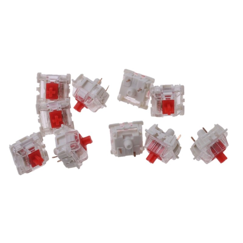 10Pcs Gateron SMD Red Switches Mechanical Keyboard 3pin Gateron MX fit GH60
