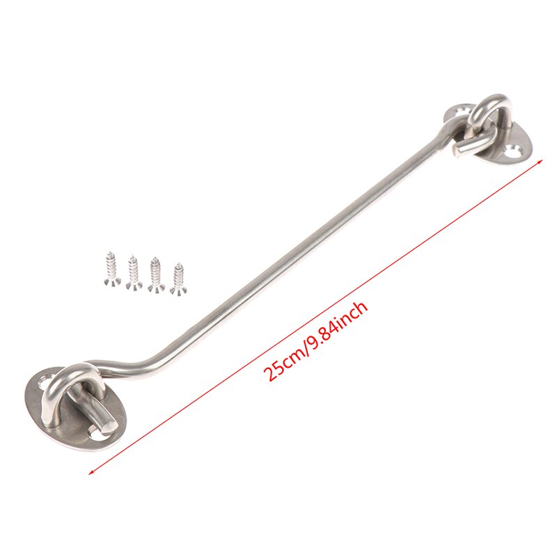 7 Size Stainless Steel Privacy Hook And Eye Latch Solid Thicken Barn Door Latch: A10