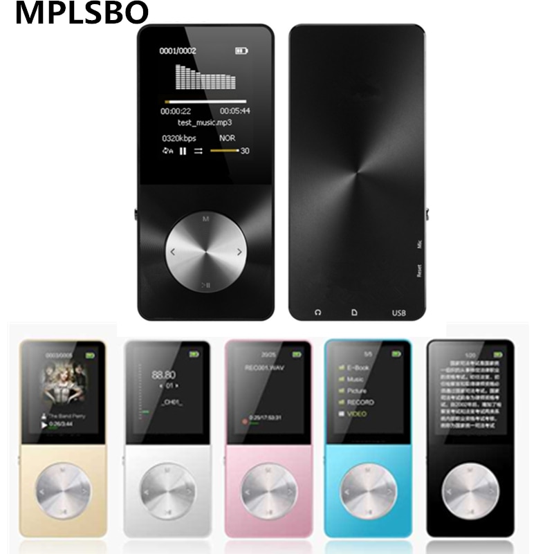 MPLSBO HIFI Lettore MP4 8 GB 16 GB all metal MP3 Lingue Infrangibile Resistente Ai Graffi Orologio Recorder E-Book FM TF slot per scheda