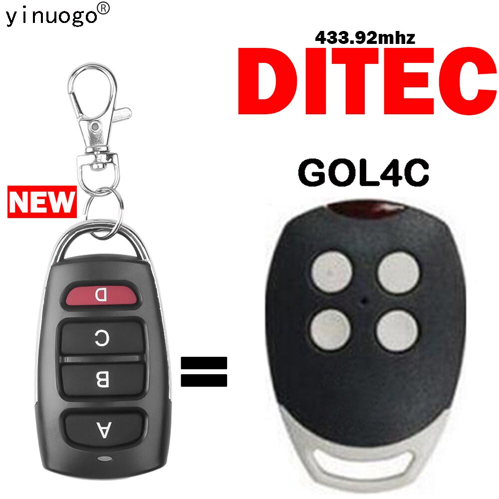 DITEC Remote Control Garage Door 433mhz Fixed Code 4 Buttons DITEC GOL4C Gate Remote Control