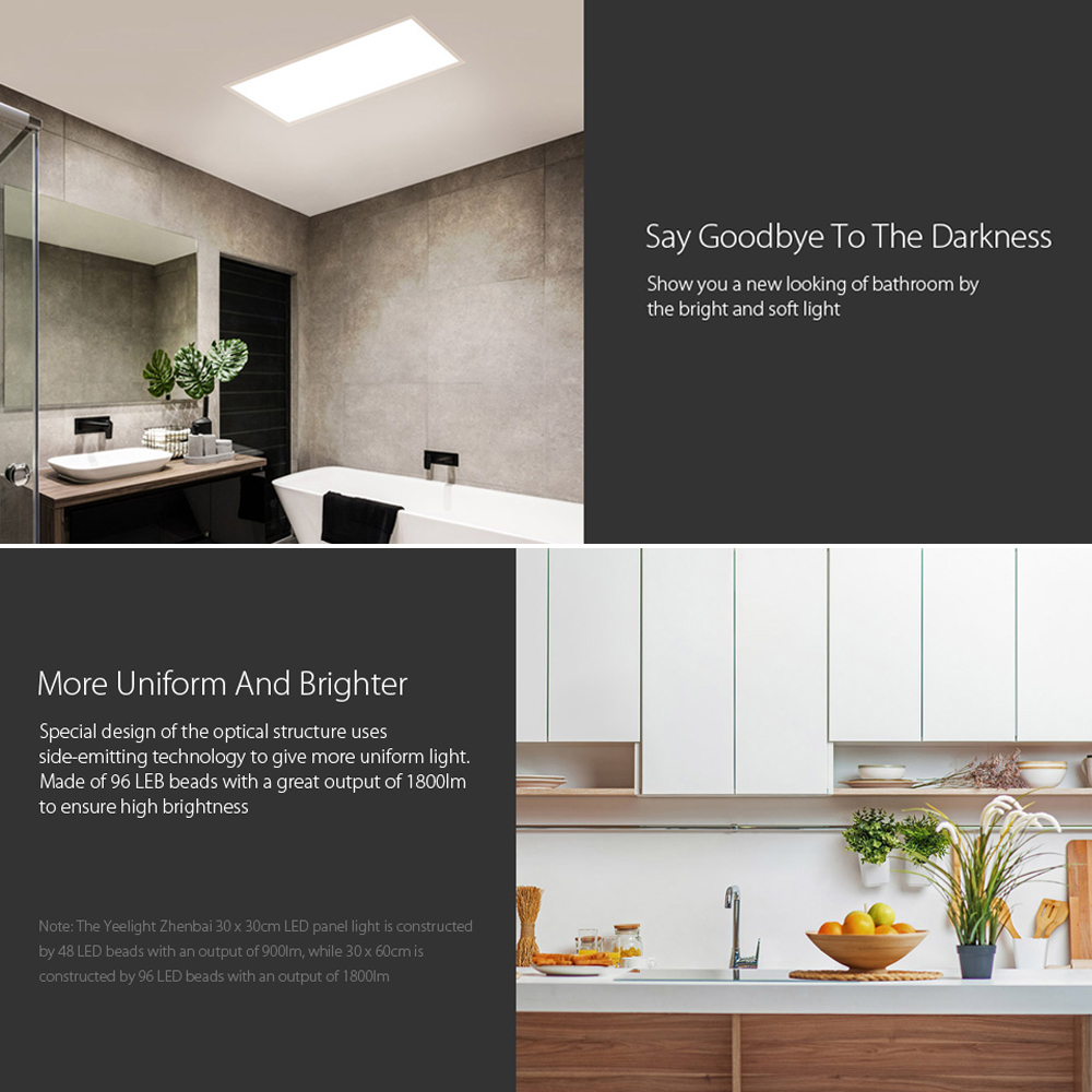 Yeelight Ultra Dunne Led Panel Licht App Afstandsbediening Stofdicht Plafondlamp Slaapkamer Woonkamer Keuken