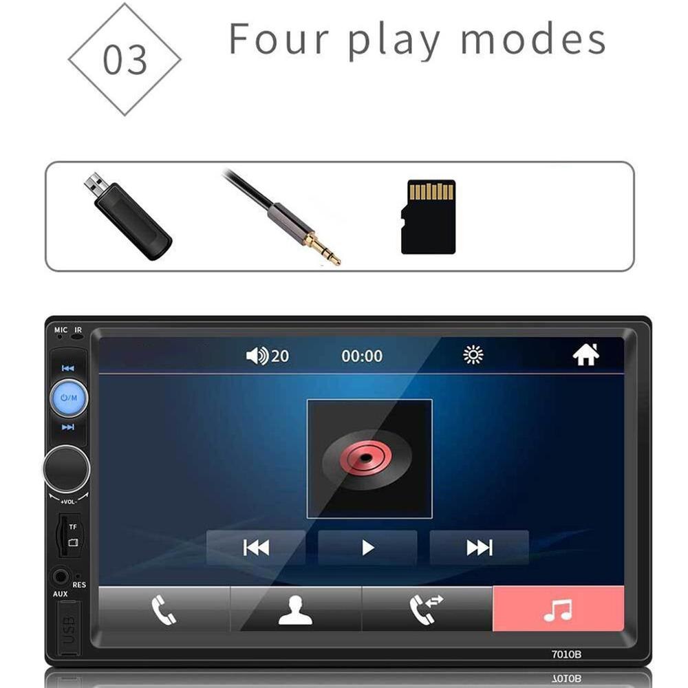 Para Android para Apple Internet Hd 7 pulgadas, máquina de tarjeta Mp4, reproductor Mp5 para coche, llamada inalámbrica, inversión, Control de