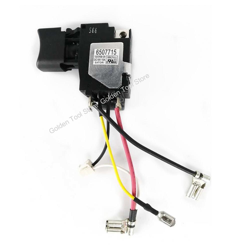 Schakelaar 6507715 650771-5 Voor Makita DTD149 Dtd 149 Draadloze Impact Srcew Driver Boor Onderdelen