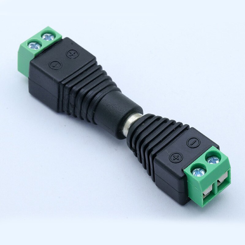 100pcs/lot 5.5x2.5mm DC AV Balun DC Power Plug to AV Balun Connector DC Plug 2 Poles AV Screw Balun CCTV Video Converter Adapter