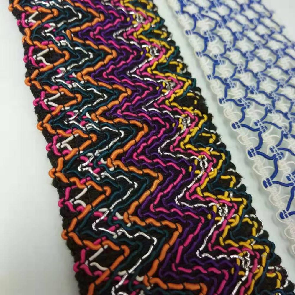 Elastyczna taśma na barana 7-8cm szerokość taśma poliestrowa torba na ubrania wstążka dekoracyjna ozdobna plecionka akcesoria koronkowe robić szycia