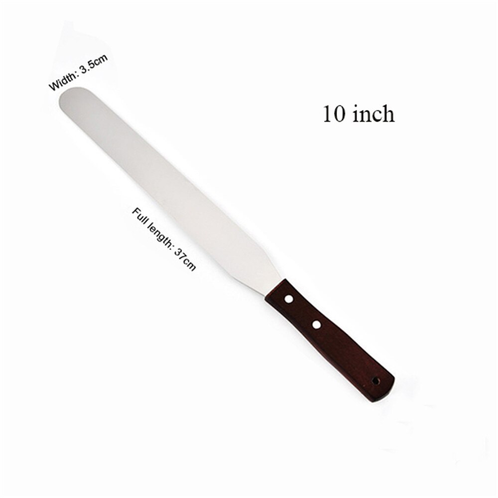 1pc 4/6/8/10 inch Stainless Steel Cake Spatula Butter Cream Icing Frosting Knife Smoother Kitchen Pastry Cake Decoration Tools: 8