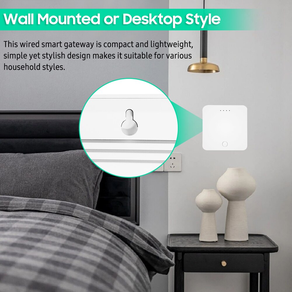 Smart ZigBee Gateway Wired LAN Gateway Intelligent Home ZigBee Central Hub APP Control Timer Group Control Multi-device Linkage