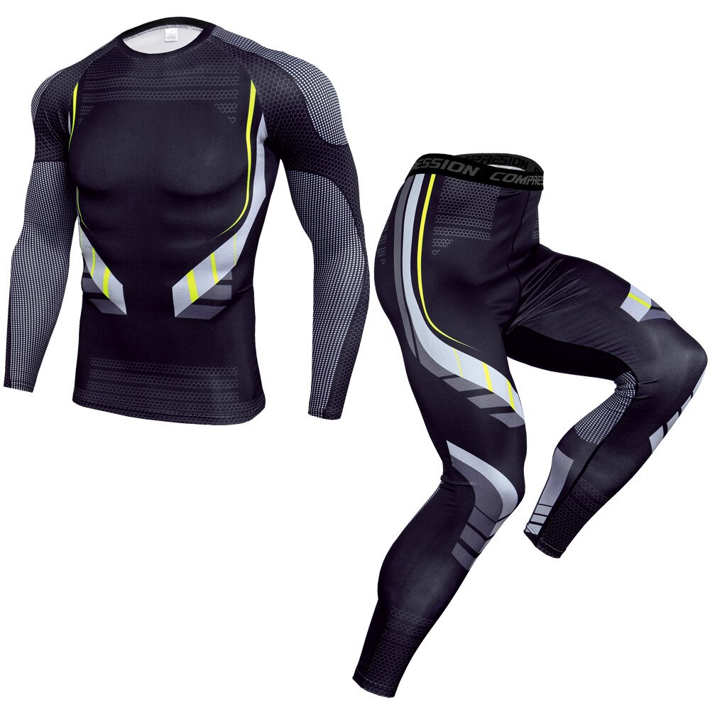 neue Sportswear Compression Set Running Set Männer Jogging Anzüge 3D Print Sport Strumpfhosen Gym Leggings Männer Gym Workout Kleidung: 3XL