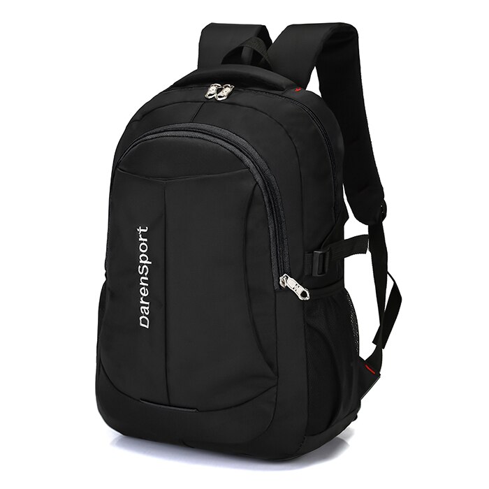 Travel Multifunction Bag Zipper Open Bag Men's Backpack Laptop Male Backpacks Card Classic Bags: black