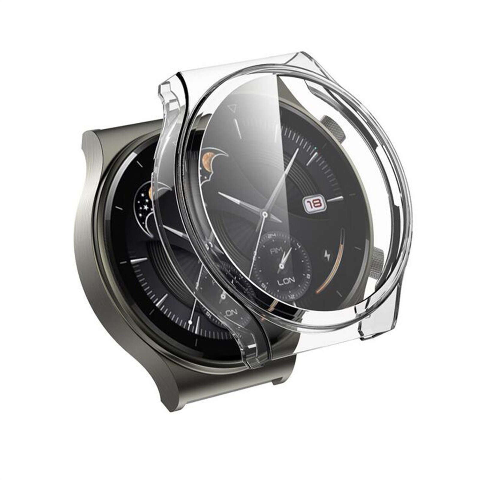 Tpu caso para huawei assista gt2 pro 46mm caso protetor com filme protetor de tela à prova de choque anti-risco impacto resistente