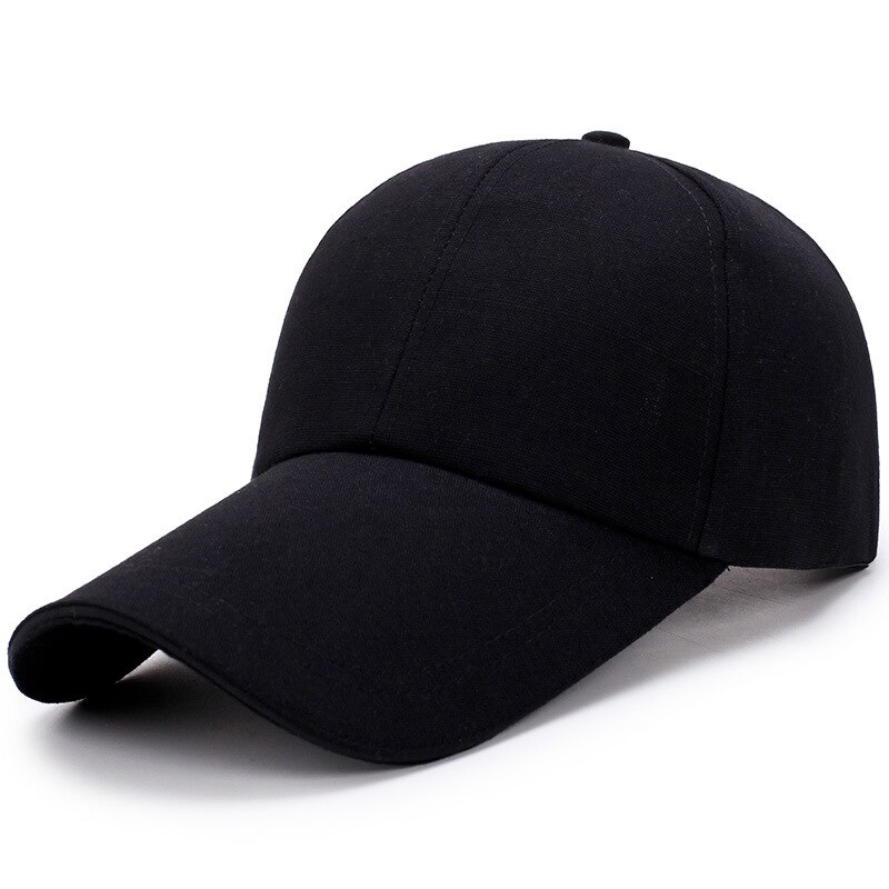 Gorras – casquette de Baseball à visière longue pour hommes et femmes, couleur unie, Sport de plein air, soleil, Hip Hop,: Black