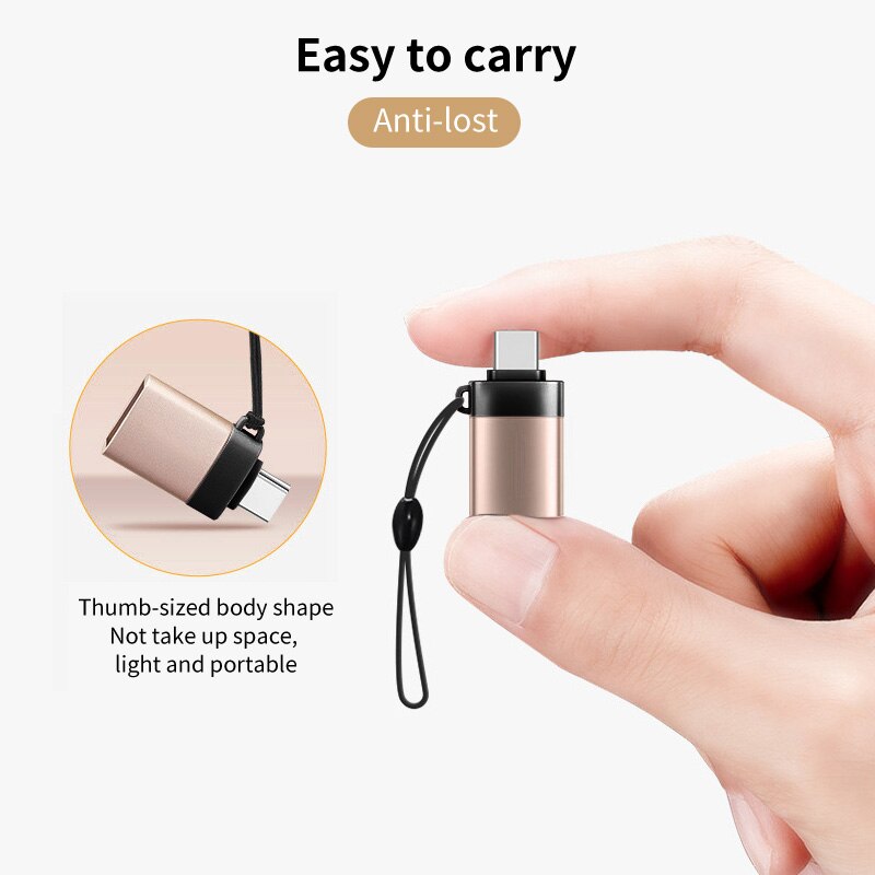 Fonken usb c otg-adapter voor macbook, tablet type c naar usb 3.0- converterkabel, mobiele telefoon otg, gampad, muis, printer otg-connector