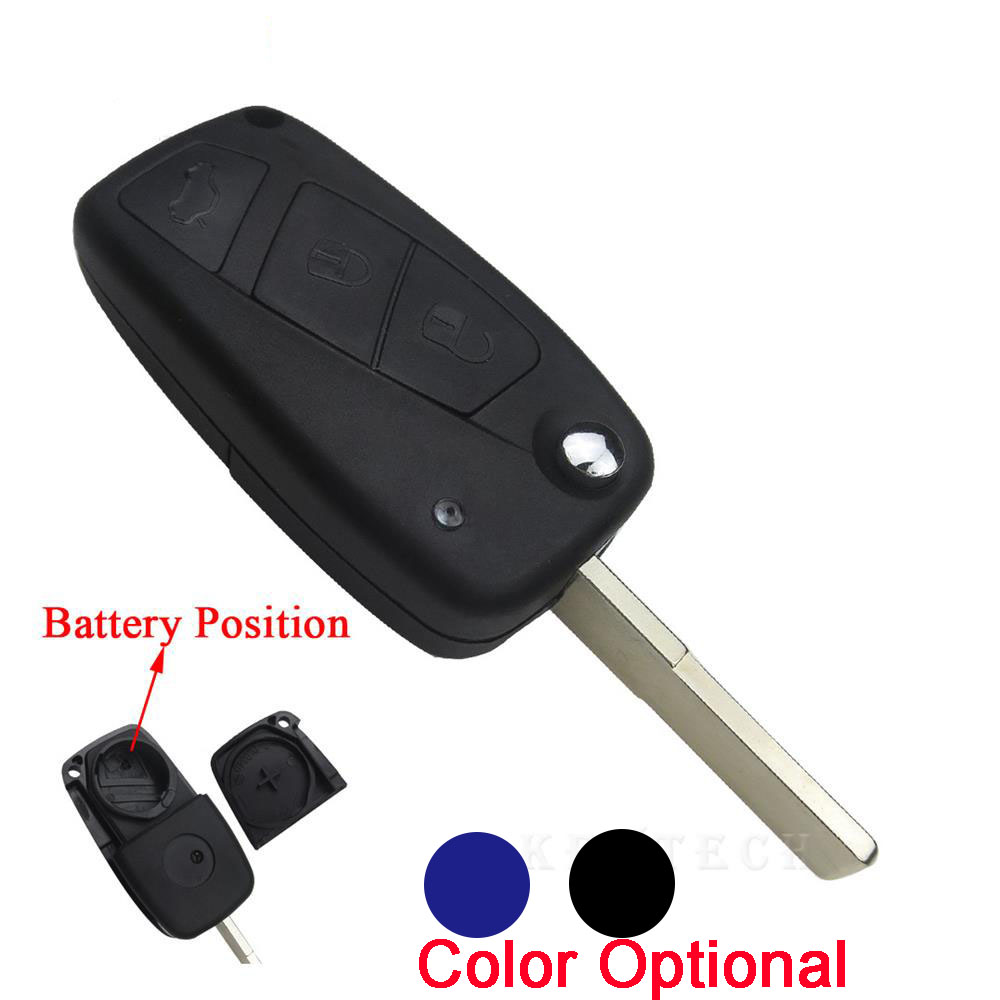 3 Knoppen Flip Afstandsbediening Autosleutel Case Voor FIAT PANDA DUCATO PUNTO STILO Ongesneden Blade Auto Styling Vervanging Keyless Fob Shell Cover