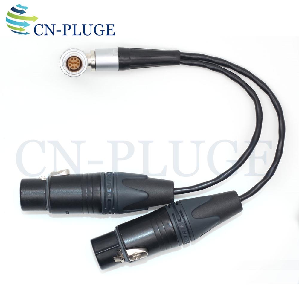 10 pin Stecker zu Dual 3 Pin XLR Breakout Audio Eingang Kabel für Atomos Shogun Monitor Recorder