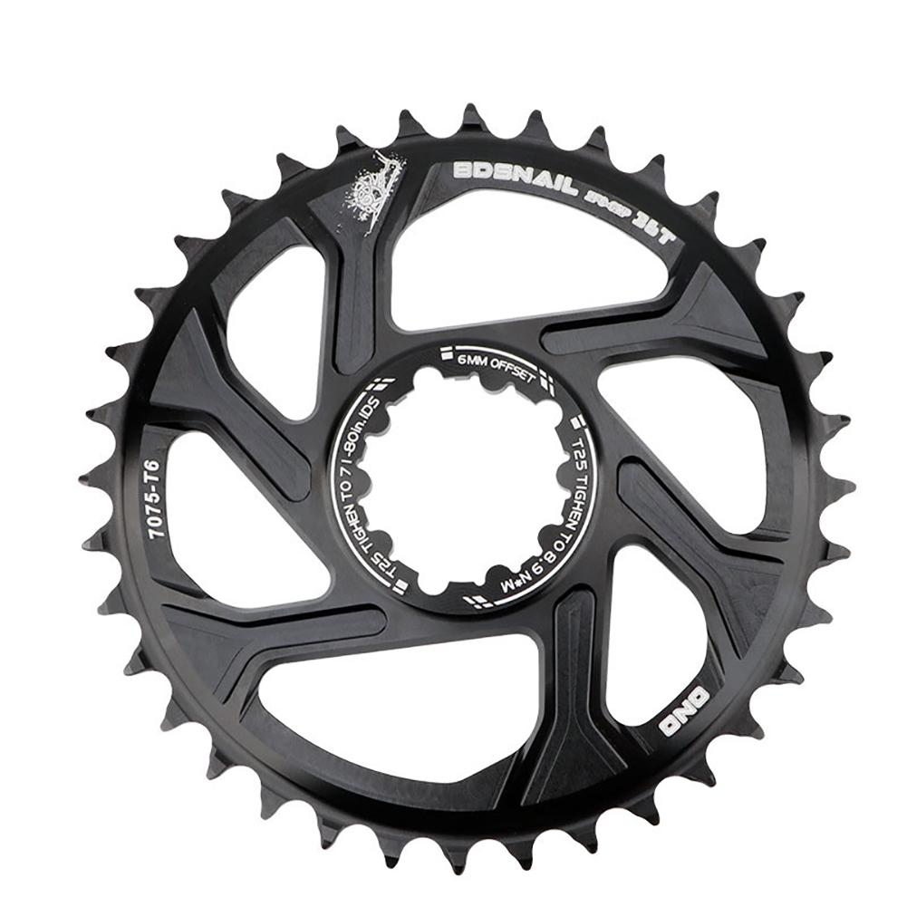Plato ultraligero para bicicleta de montaña, aleación de aluminio, 30, 32, 34, 36, 38T, 6mm, bandeja de disco único, colorida/negra