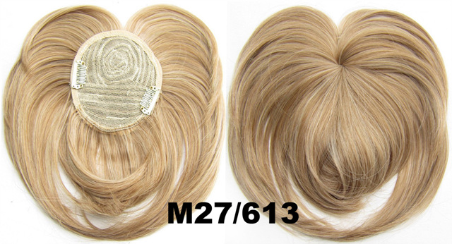 Clip in on synthetic top closure hair fringe head skin hair bang B7 18 colours available 4pcs/lots: B7 Color M27 613