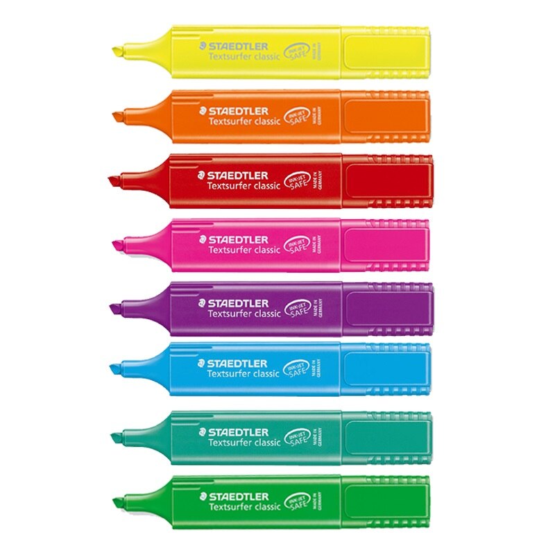 Staedtler Textsurfer Klassieke 4/6/8Pcs Highlighter Pennen Set 364 P WP8, inkt Jet Safe1-5mm Marker Liner Papier Fax Tekening A6110