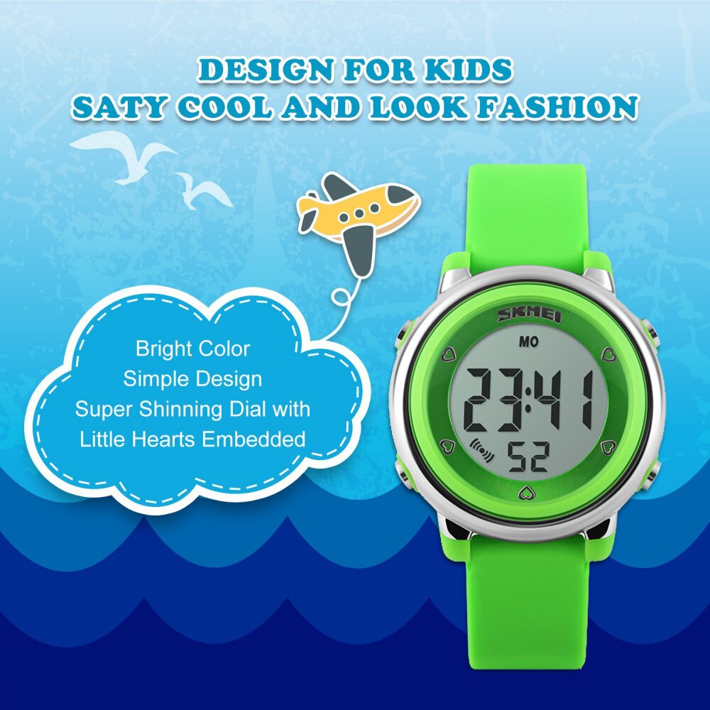 SKMEI Kinderen horloge LED Digitale Sport Relojes Mujer Jongens meisjes Kids Cartoon Jelly Waterdicht Horloges