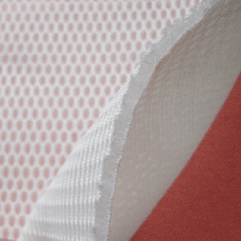 Zachte 3D Stereoscopische Sandwich Mesh Stof Witte Zeshoekige Luchtlaag Stof Netto Doek Naaien Kleding Doek Tissu