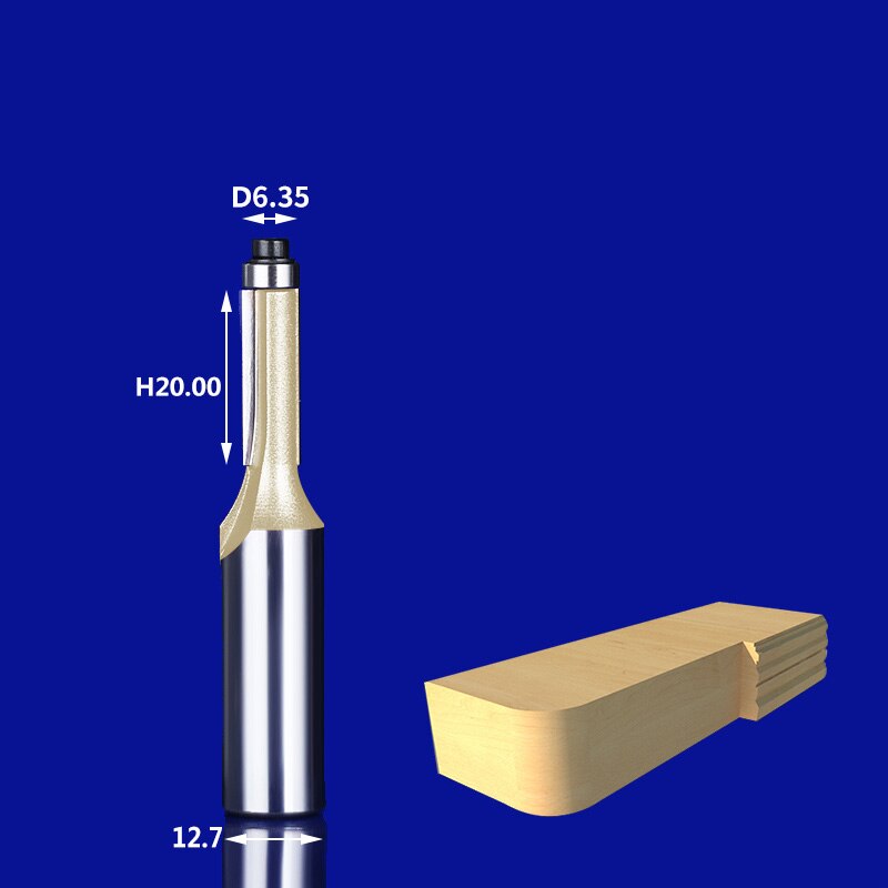 1 PCS, CNC houtbewerking router bit, Trimmen frees, hout, MDF, 2 fluiten rechte frees, trimmer graveren bit, multiplex: 12.7x6.35x20