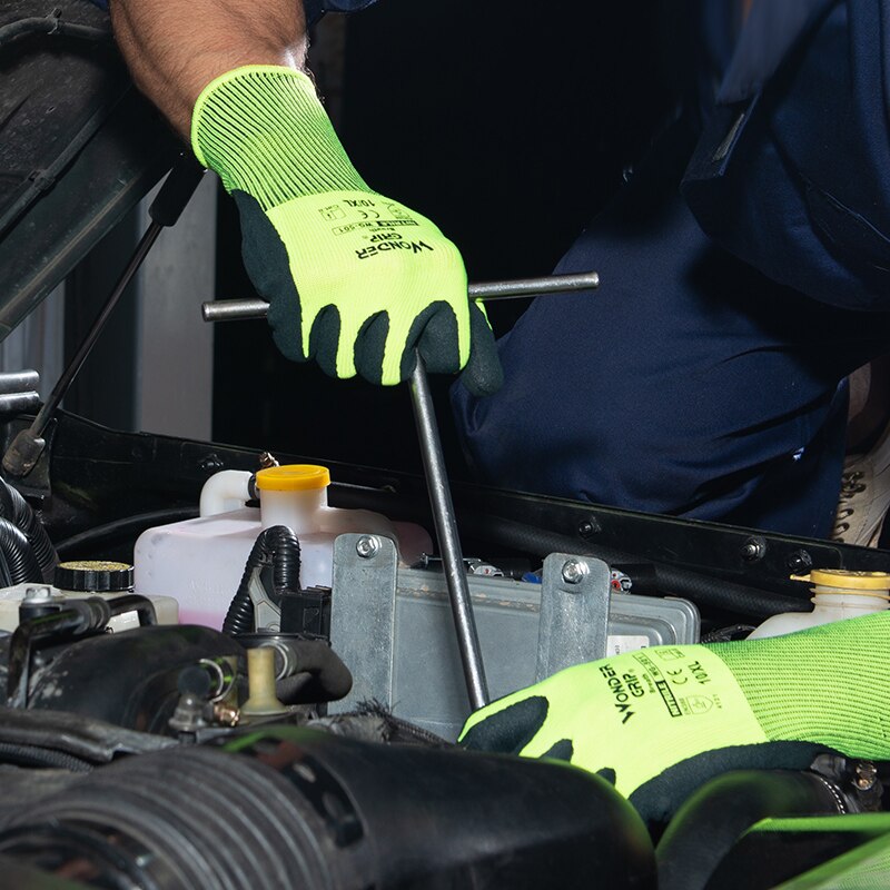 Wonder Grip Bouw Handschoenen Loodgieter Rode Nylon Shell Zwarte Nitril Sandy Coating Arbeidsveiligheid Handschoenen Mannen Werken Handschoenen