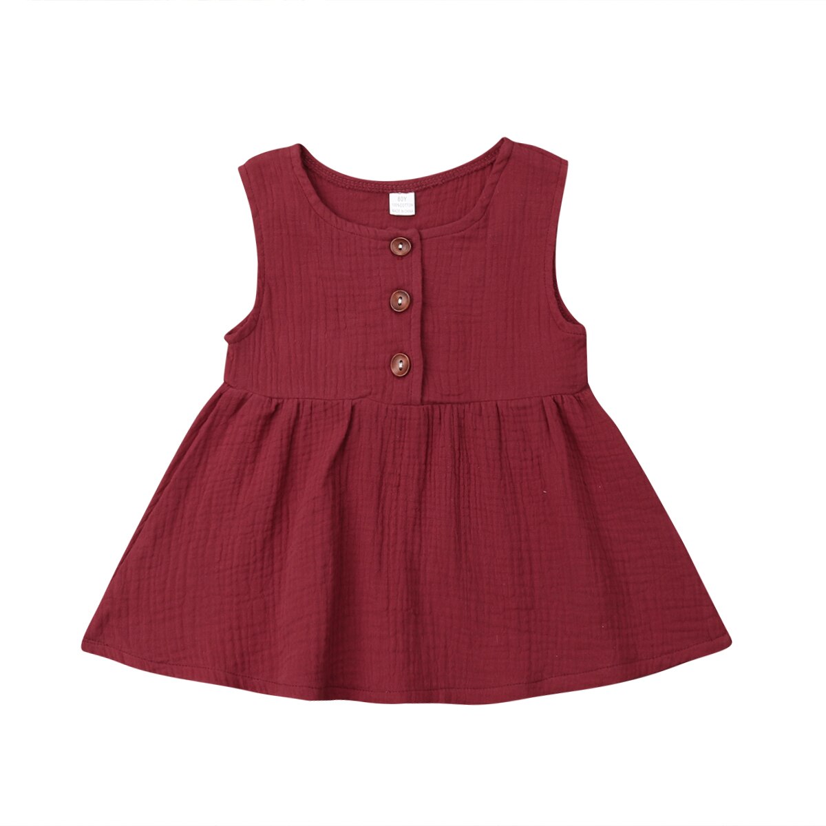 0-3 Years Summer Kids Toddler Baby Girls Sleeveless Blouse Cotton Casual Vest Tops Shirt Button Casual Ptincess Clothes