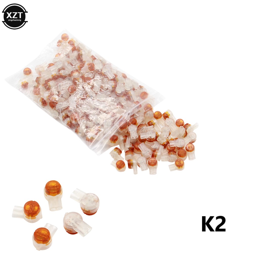 200 Stück Rj45-Stecker Crimp-Verbindungsklemmen K1K2 100 Stück K3-Steckerklemme Wasserdichte Verkabelung Ethernet-Kabel Telefonkabel: Rot