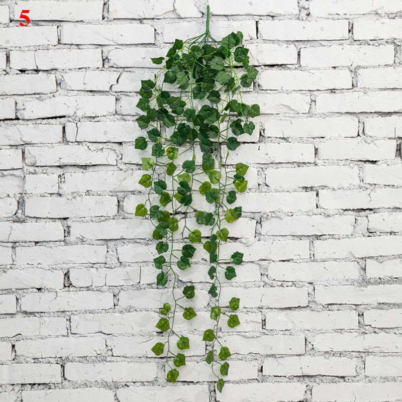 Plantas Artificiales de Pared Colgantes para Viñas, Simulación de Colgar, Hojas de Ratán, Ramas, Hoja Verde de Hiedra Decoración para Boda, para Casa, Otoño: 5