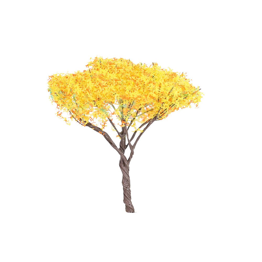Ho Scale Model Color Flower Miniature Tree for Architectural Building Train Railway Layout 6PCS