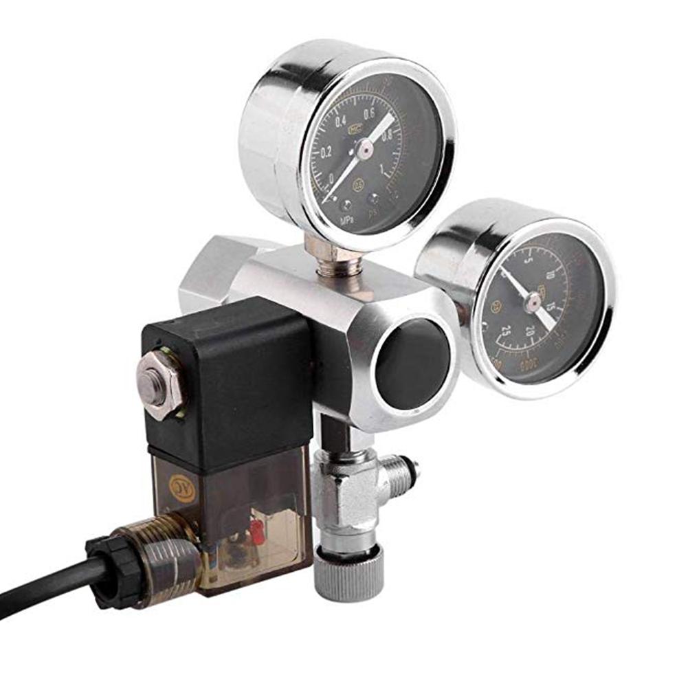 Aquarium CO2 Regulator G5/8 220V Magnetic Solenoid Check Valve Aquarium Bubble Counter Fish Tank Tool CO2 Control