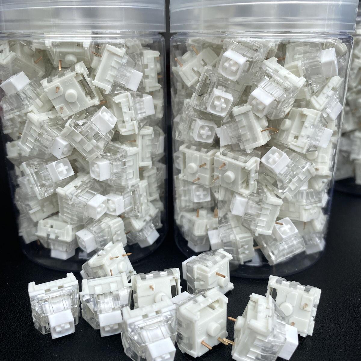 GGBOY Kailh Box biały DIY niestandardowy mechaniczny klik na klawiaturę biały kompatybilny wiśniowy MX SMD RGB 3 Pins przełączniki dotykowe