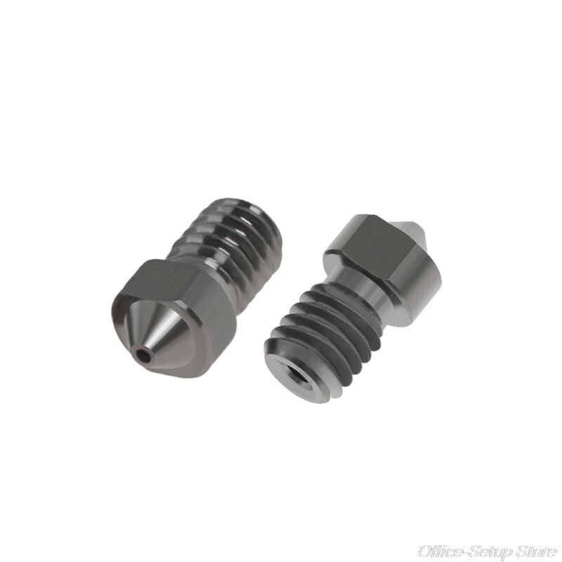 Tigh Hardened Steel V6 Nozzles For High Temperature 3D Printing PEI PEEK Carbon Fiber Filament For E3D Titan Aero Hotend