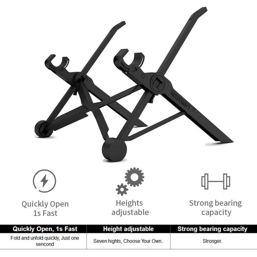 NEXSTAND K2 Laptopstandaard Opvouwbare draagbare laptopstandaard Kijkhoek In hoogte verstelbare beugel Laptopaccessoires Notebookstandaard