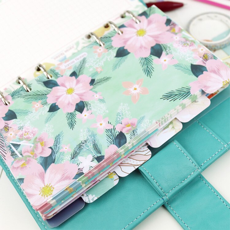 Bloem Vullingen Index Verdelers A5 A6 voor Organisator Notebook Mooie Filler Pagina 'S 6 stuks Per Set Voor 6 Gat Bindmiddel planner
