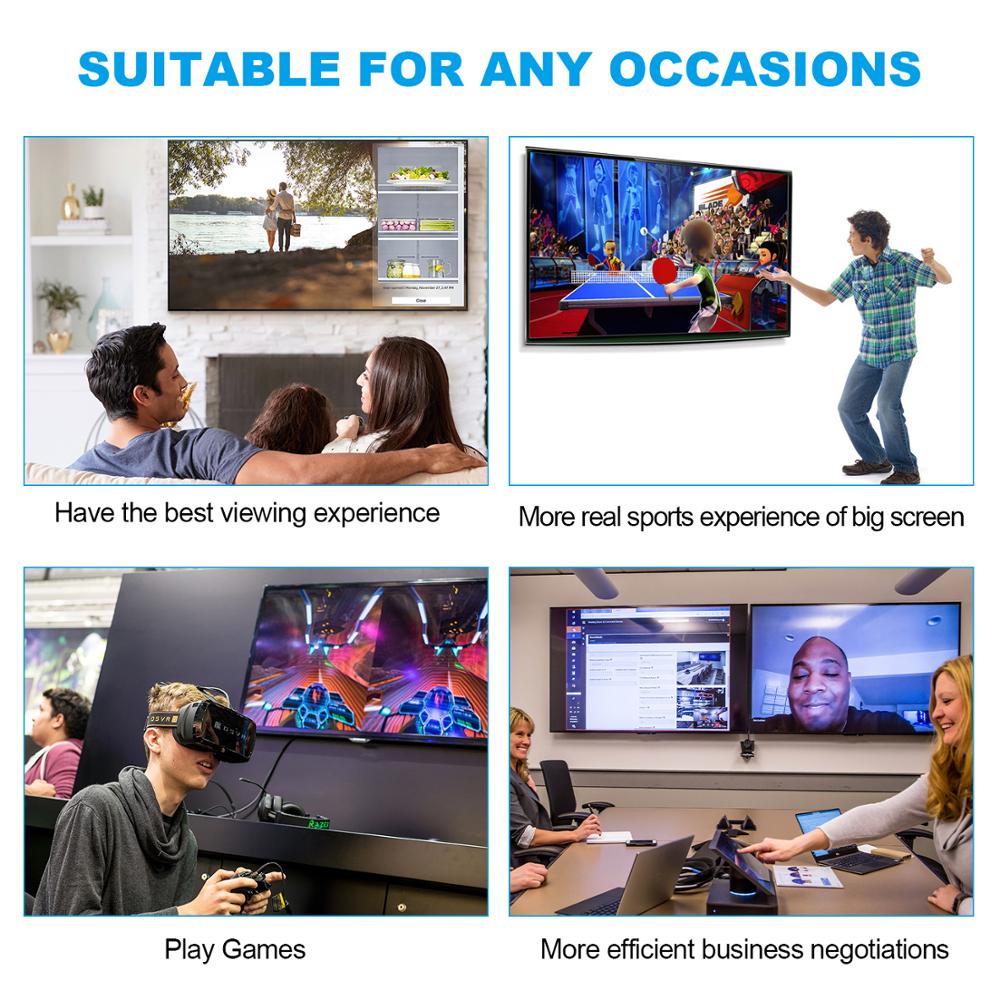 HDMI to DisplayPort Adapter Cable - 4K UHD 3840x2160 - 15cm - USB 2.0 Power - for PC Monitor TV Projector