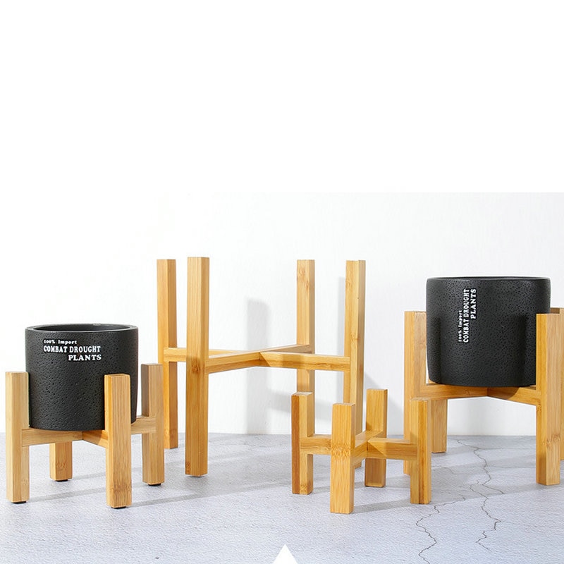 Stojak na kwiaty wolnostojący balkon bambusowy uchwyt na drewno bonsai podnóżek półki na półki