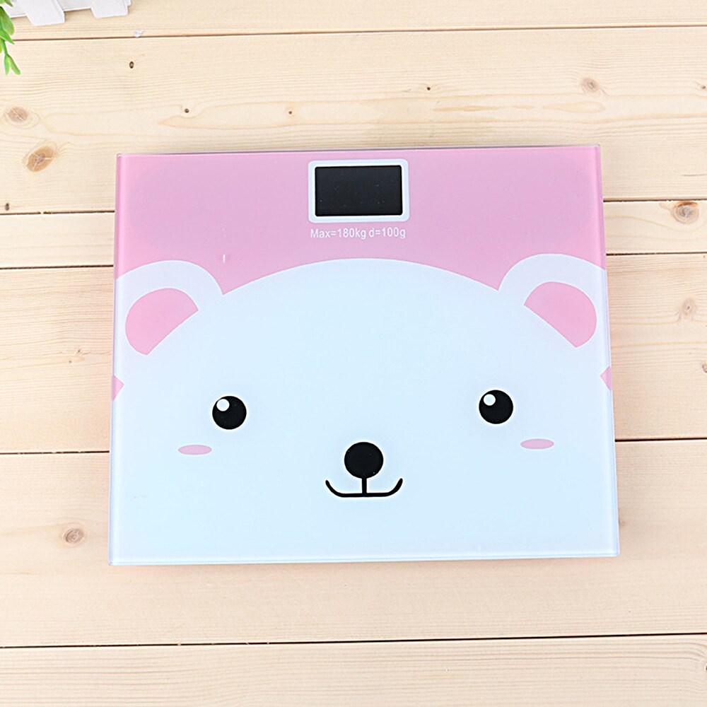 Electronic Personal Scale Digital Balance Cute Cartoon Body Weight Scale with Backlight Display Body Weighing Tool