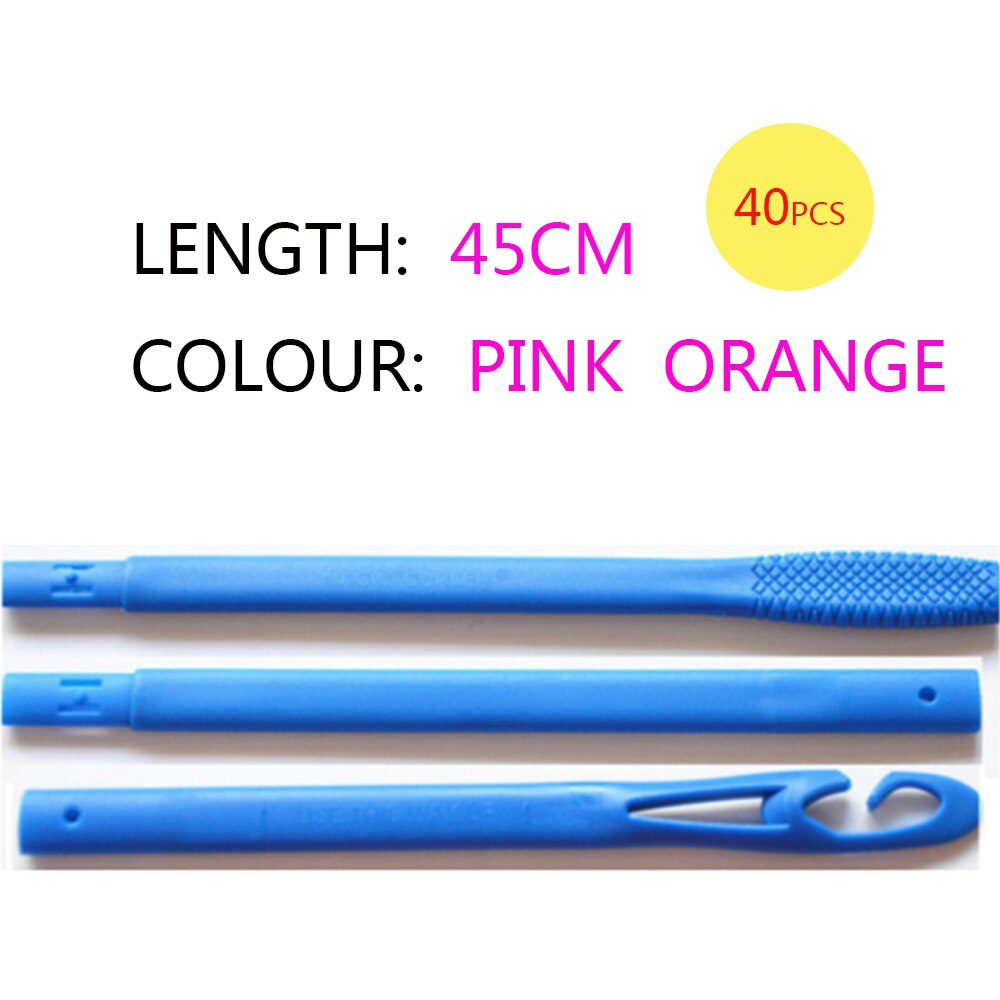 40pcs/65cm Magic Hair Roller Spiral DIY Hair Curlers Soft Hair Curler Rollers For Curling Hair Plastic Rollers: 40PCS 45CM