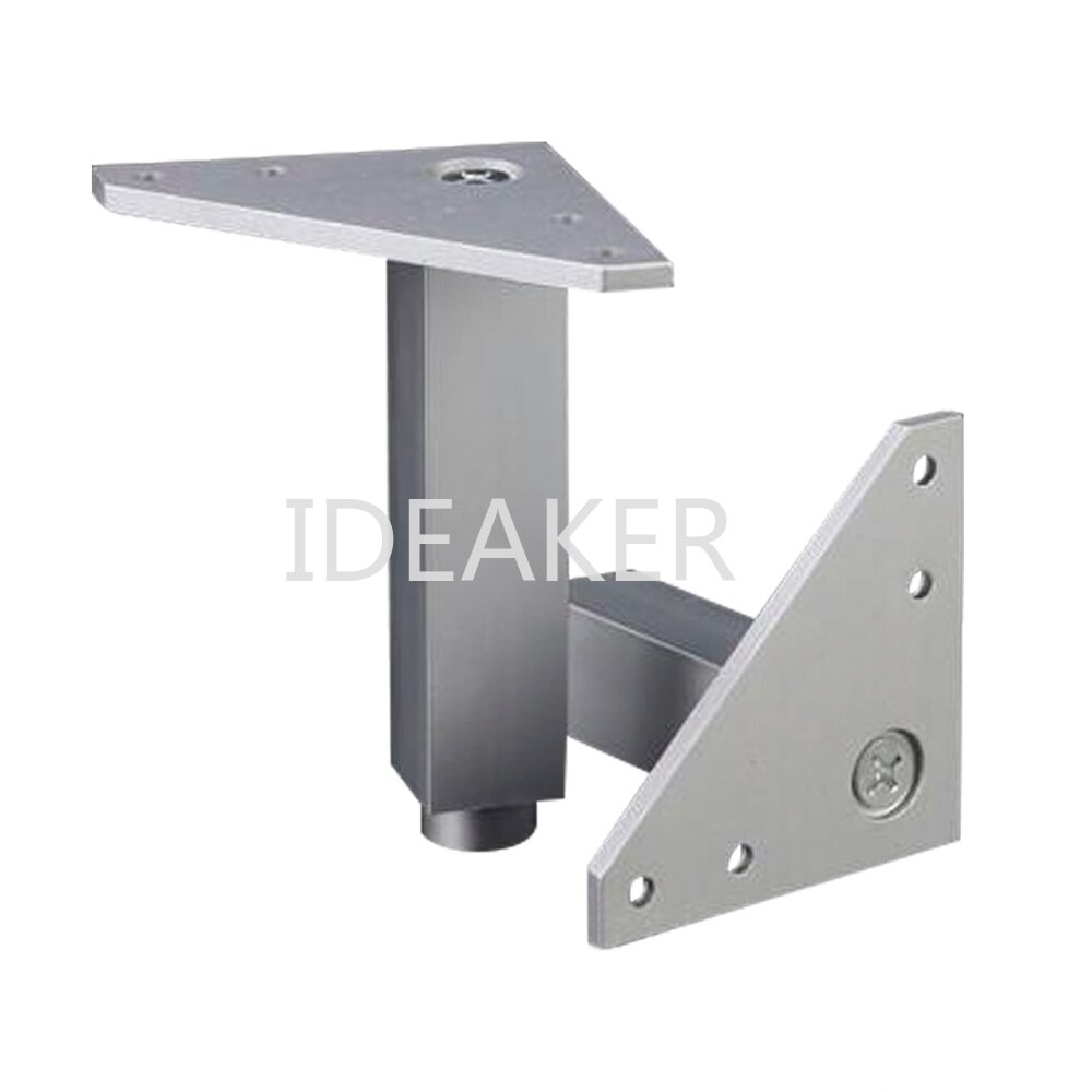 4 piezas 80mm patas de muebles con base triangular de aleación de aluminio plateado ajustables para gabinete y sofá