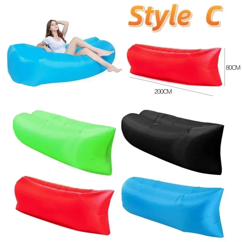 Aufblasbare Sofa-Matratze, zusammenklappbare Campingmatte, Luftbett, Einzelgröße, draussen-Isomatte für Ausflüge, Kissen, tragbare draussen-matt