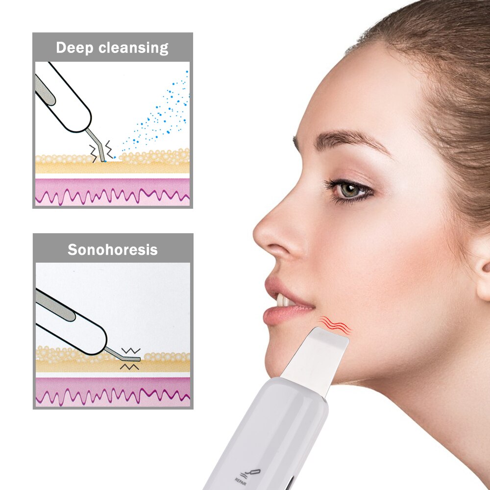 Épurateur de peau à ultrasons Nano Sparyer vapeur pelle à éplucher le visage nettoyeur de pores pelle nettoyeur de pores du visage Machine