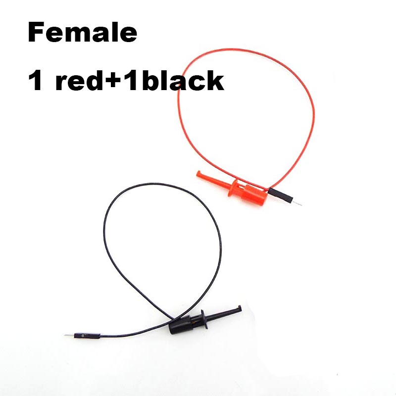 Probe Test Clamp Line Kit Hook Clip for Electronic Testing Grabber Round Crocodile Electric Logic Analyzer Cable Gripper: type 2-female