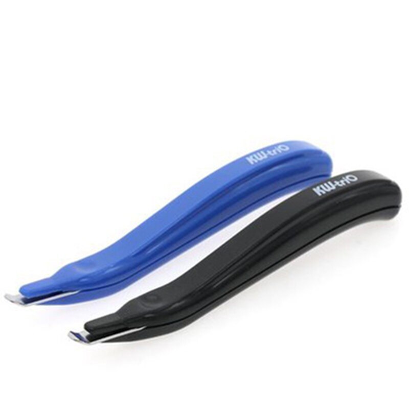 1 Uds Extractor de grapas de oficina portátil azul fácil de tirar de la pluma de Metal cabeza clavadora reducir la Oficina Escuela Hogar herramienta de fijación