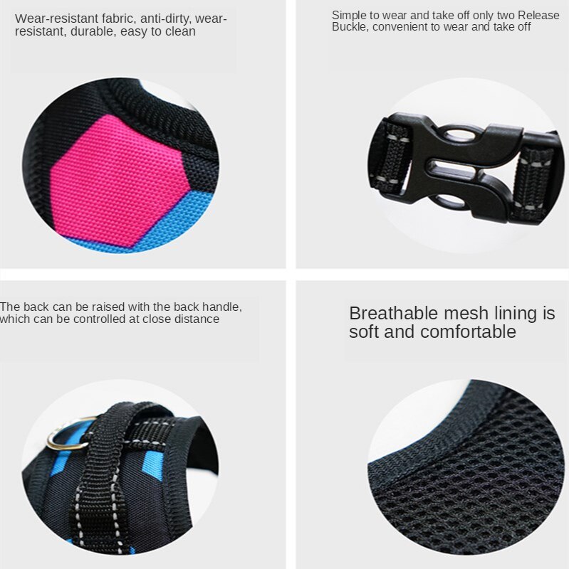 Explosion Proof Medium-Large Dog Harness Dog Leash Dog Leads Golden Retriever Labrador Doberman Husky Saddle-style Dog Harness