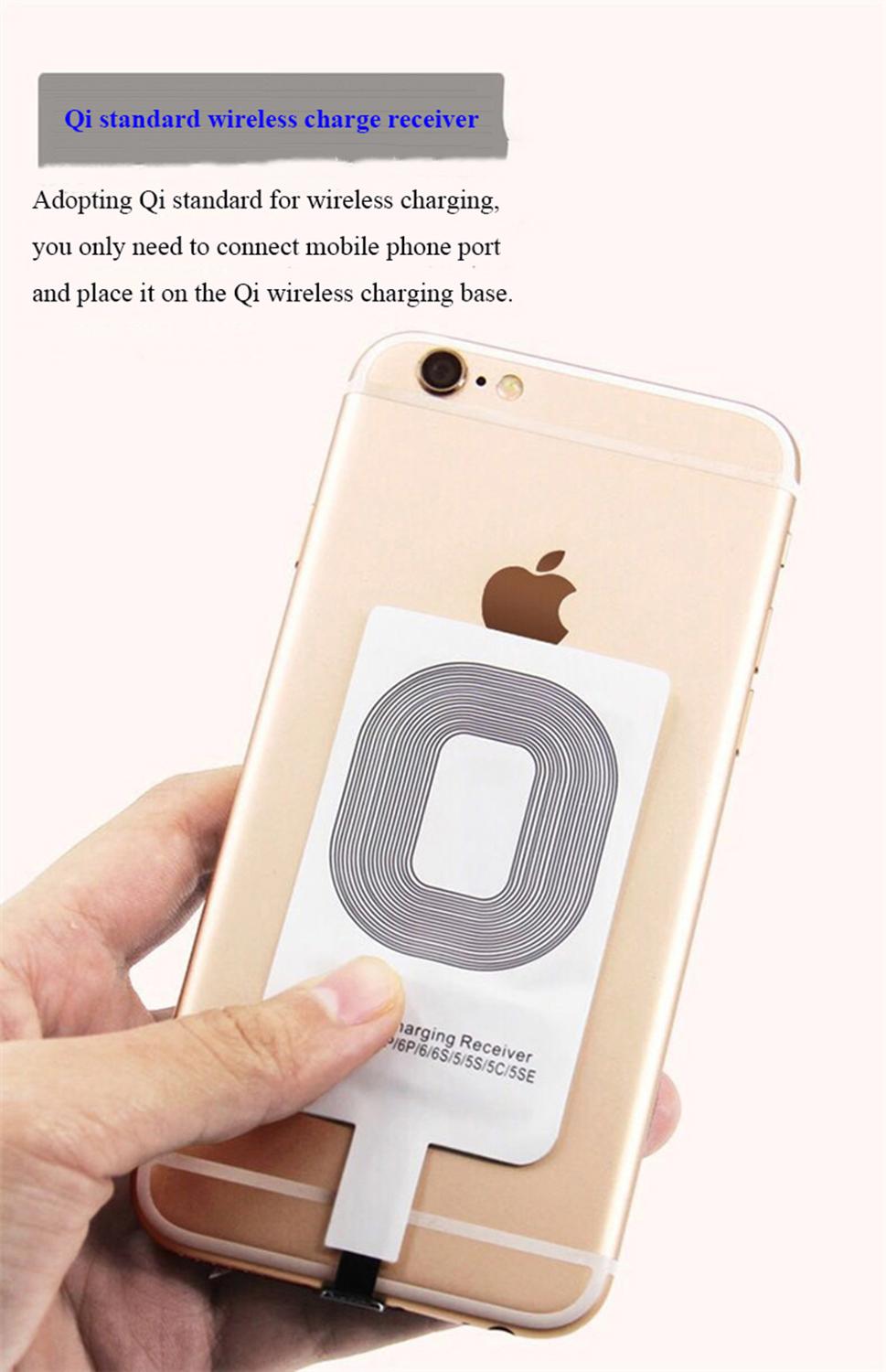 Qi Drahtlose aufladen Empfänger Ladung für iphone 7 6 6S Mikro USB Typ C Drahtlose Ladung Anschluss für Huawei Samsung