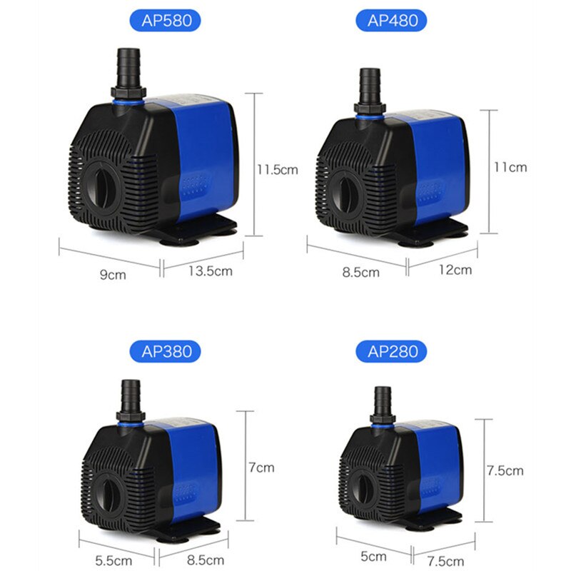 JEBO Adjustable Flow Water Pump For Aquarium Fish Tank Aquarium Pump Submersible Pump High Power 5/9/19/26/62/65w