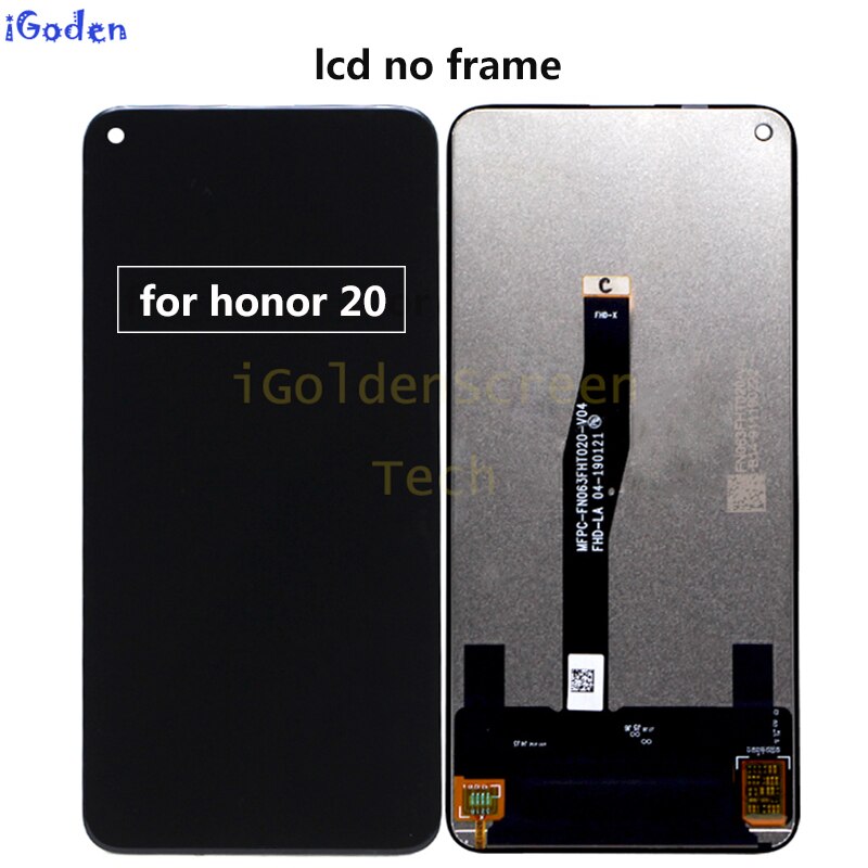 Oryginalny wyświetlacz dla Huawei Honor 20 YAL-L21 ekran dotykowy Digitizer wymiana dla Huawei Honor 20 zawodowiec YAL-AL10 YAL-L41 LCD