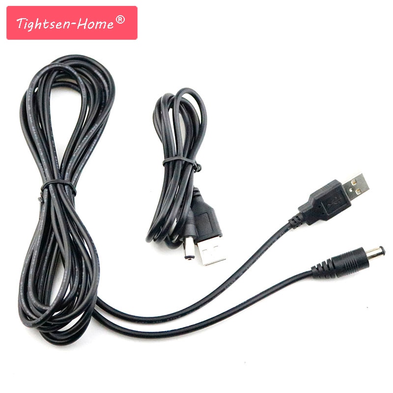 1 M 2 M 3 M 5 M 10 M Zwart USB Poort 5 V 5.5*2.1mm DC vat Power Cable Connector Voor Kleine Elektronica Apparaten usb verlengkabel