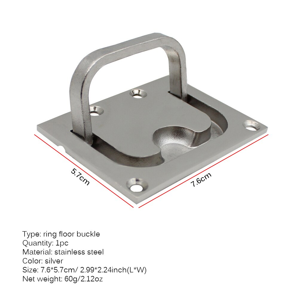 Hatch Pull Deck Cover Handle Corrosion Resistant Lifting Stainless Steel Boat Hardware Accessories Locker Ring Floor Buckle